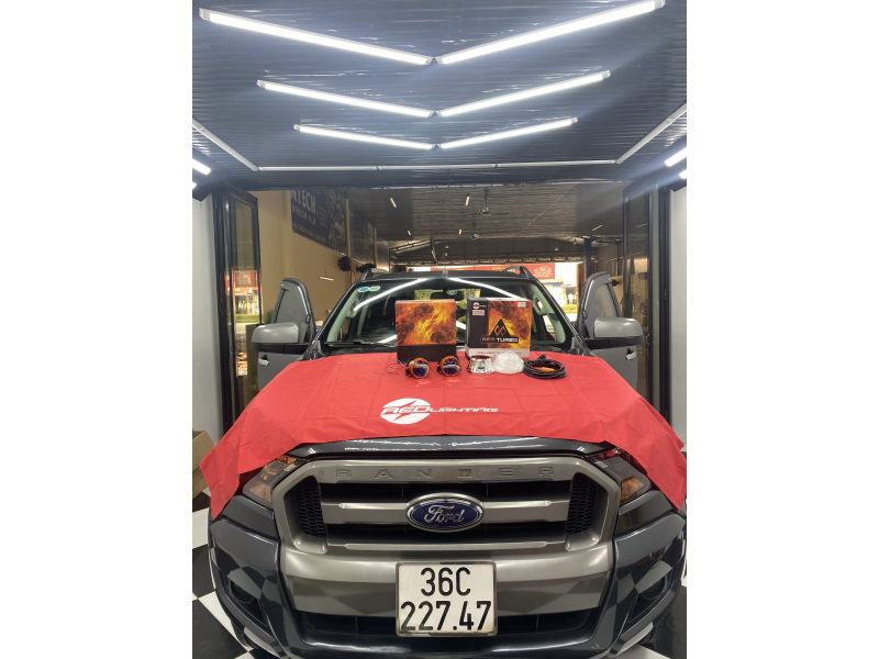 Độ đèn nâng cấp ánh sáng bi cos cho ford Ranger.